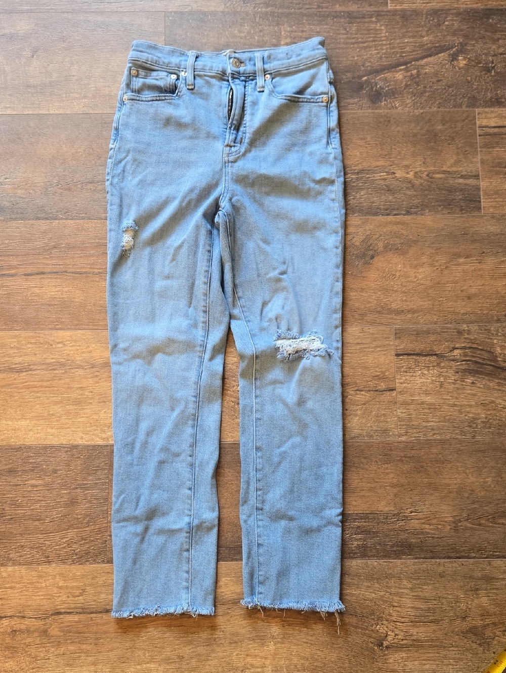 Madewell The Perfect Vintage  Jeans with Distressed Knees Size 25